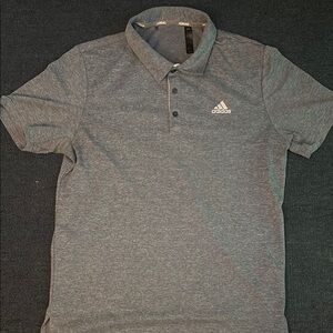 Adidas Men's Blue-Gray Polo Shirt